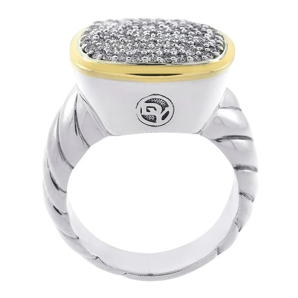 David Yurman Silver and Gold Women's Ring - Picture 1 of 6